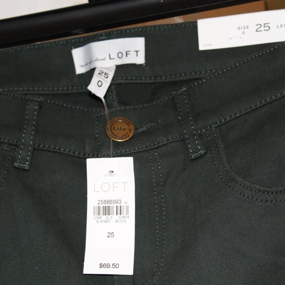 Ann Taylor Loft Dark Green Legging Pants - Picture 1 of 4